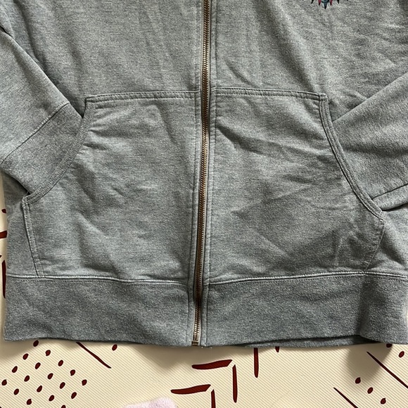 Maui and Sons Culture Compass Hoodie Zip Up Sweatshirt Heather Grey Medium - Picture 5 of 12